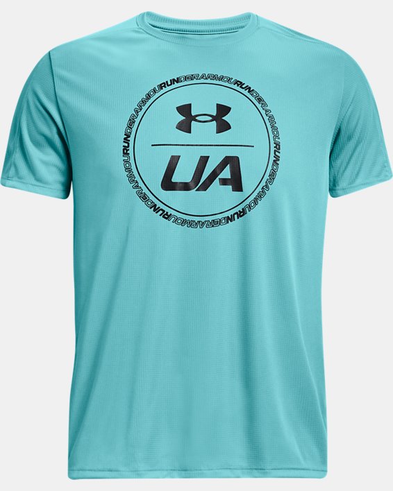 Men's UA Speed Stride Graphic Short Sleeve, Blue, pdpMainDesktop image number 4
